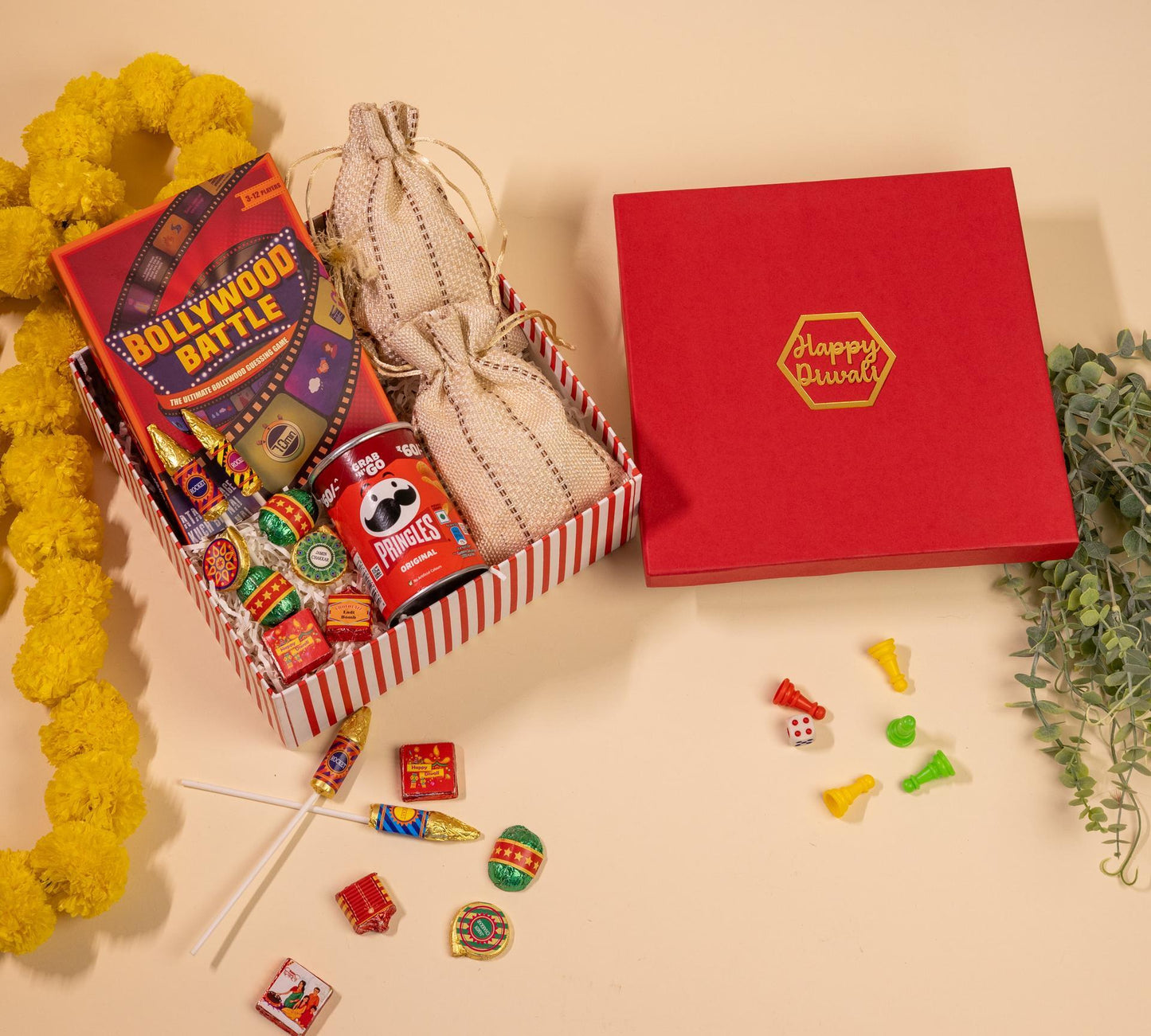 Celebrations Delight Hamper with Nuts, Snacks, Chocolates, and Game
