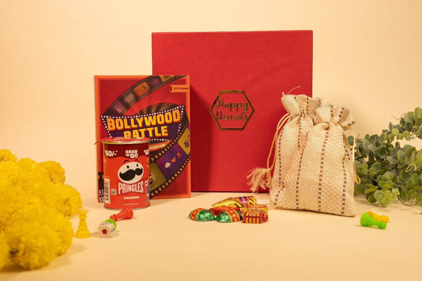 Celebrations Delight Hamper with Nuts, Snacks, Chocolates, and Game