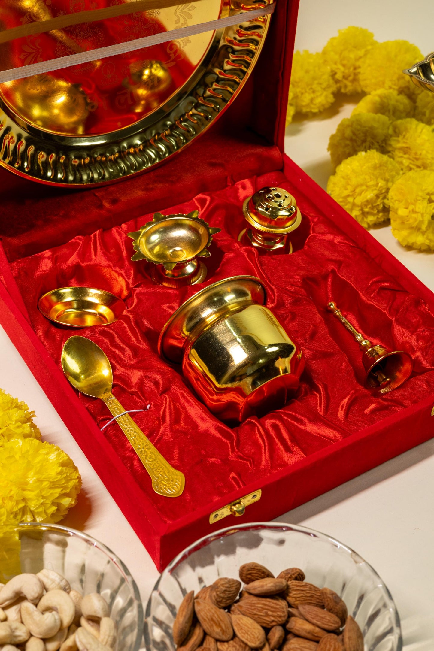 Treasure of Traditions Velvet Pooja Set