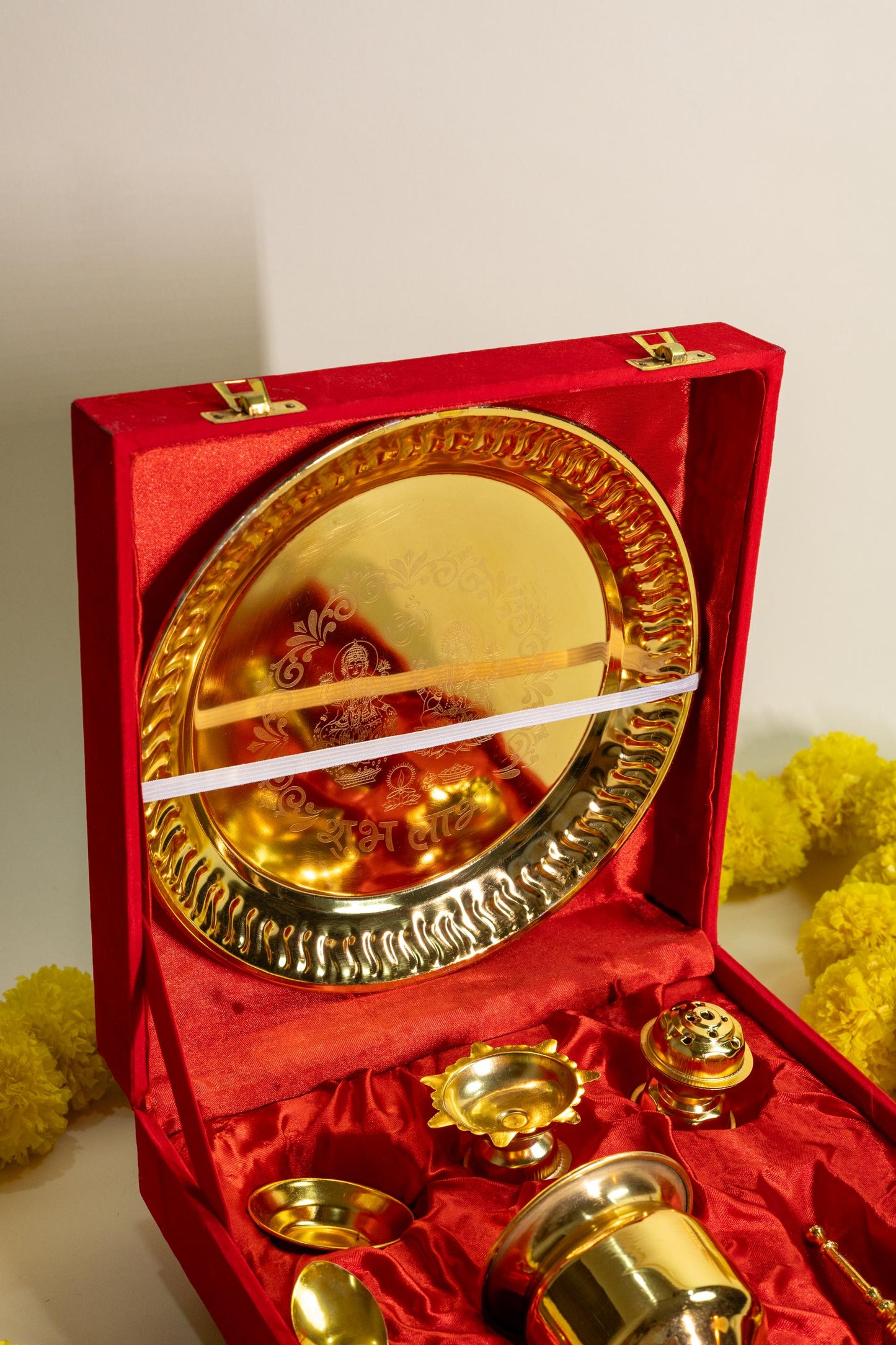 Treasure of Traditions Velvet Pooja Set