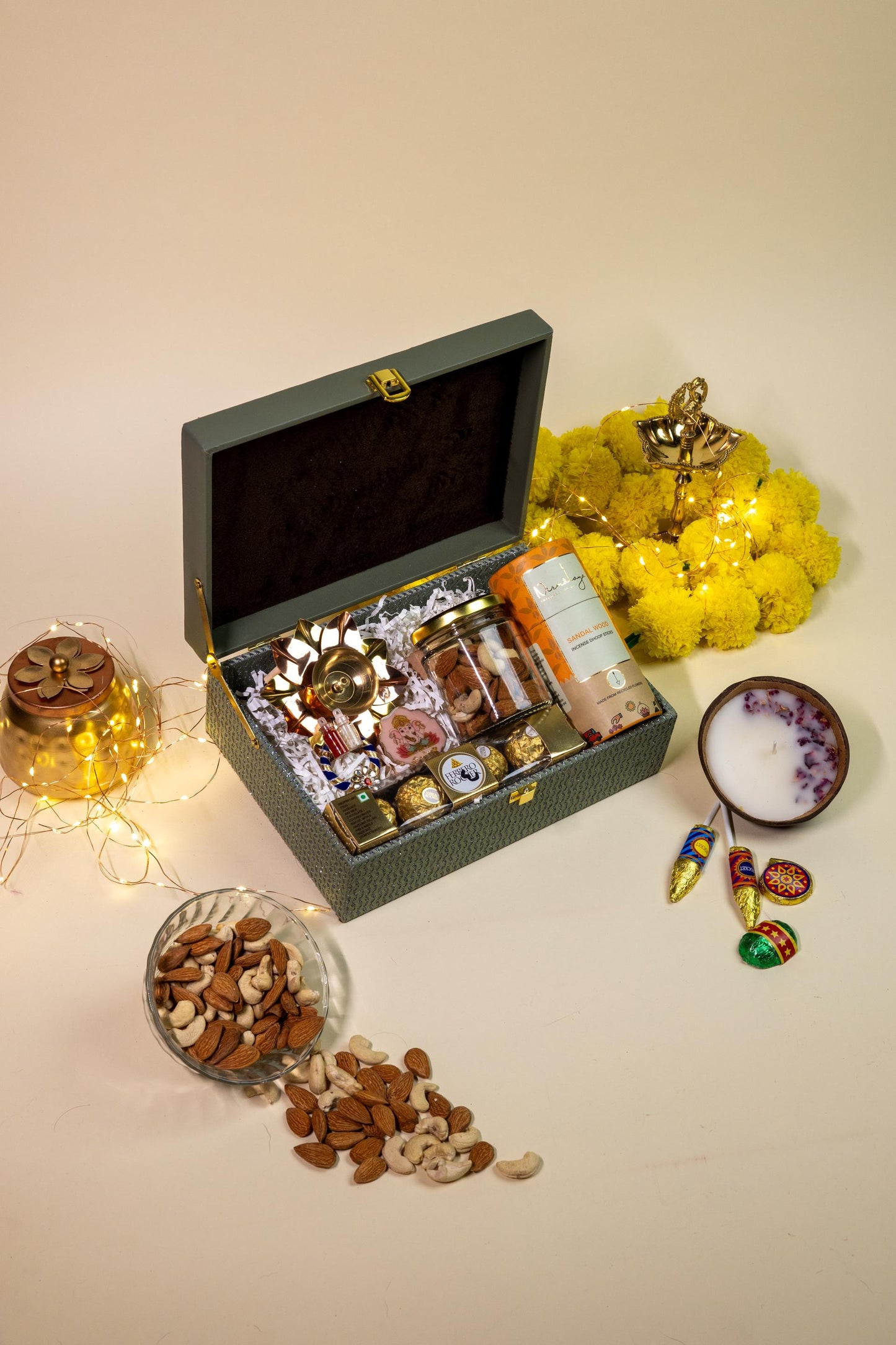 Dil Se Diwali Box with Dry Fruits, Sweets, and Festive Essentials