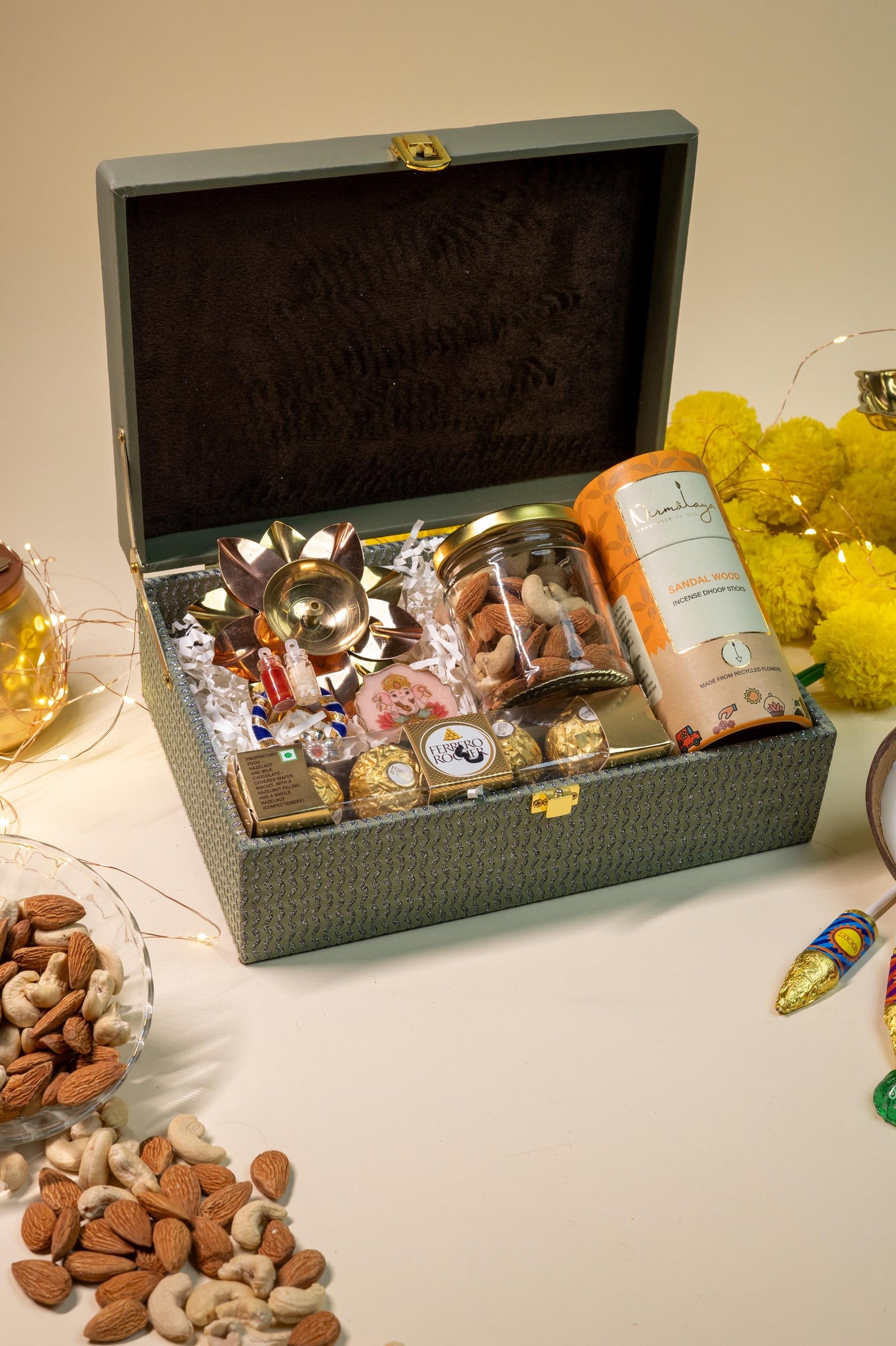 Dil Se Diwali Box with Dry Fruits, Sweets, and Festive Essentials