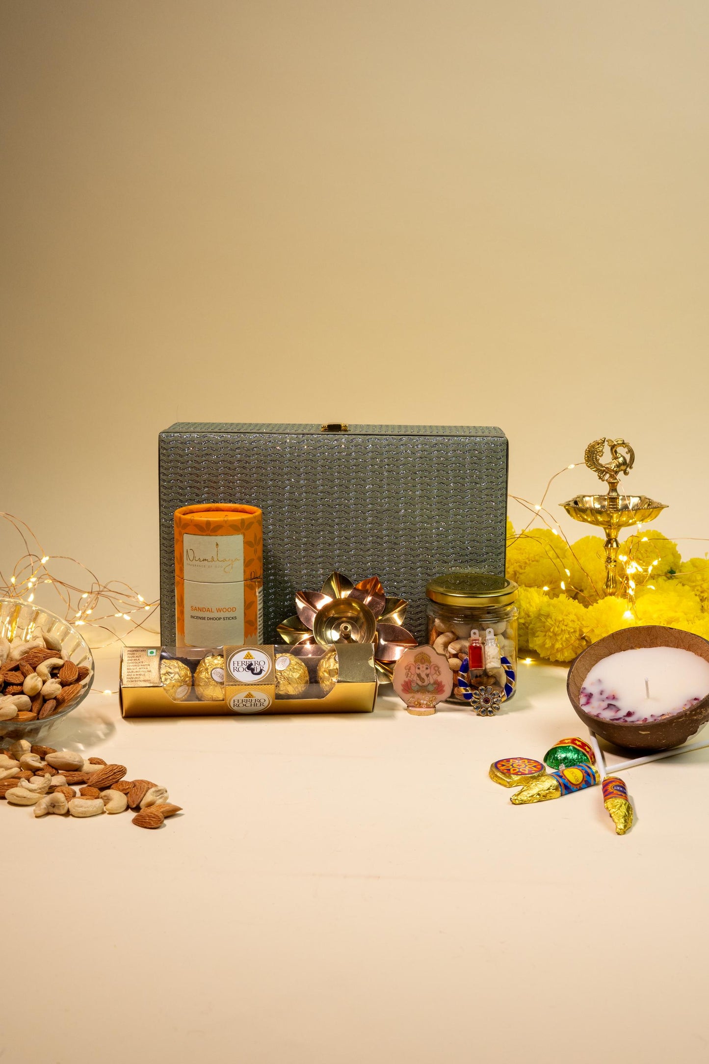 Dil Se Diwali Box with Dry Fruits, Sweets, and Festive Essentials