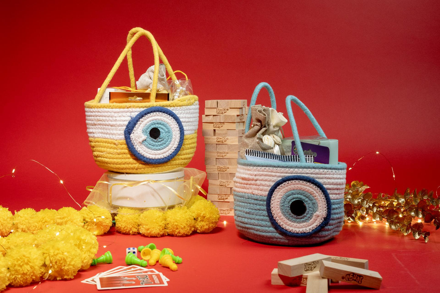 Tyohaar Tokri with Nuts, Chocolates, and Festive Gifts