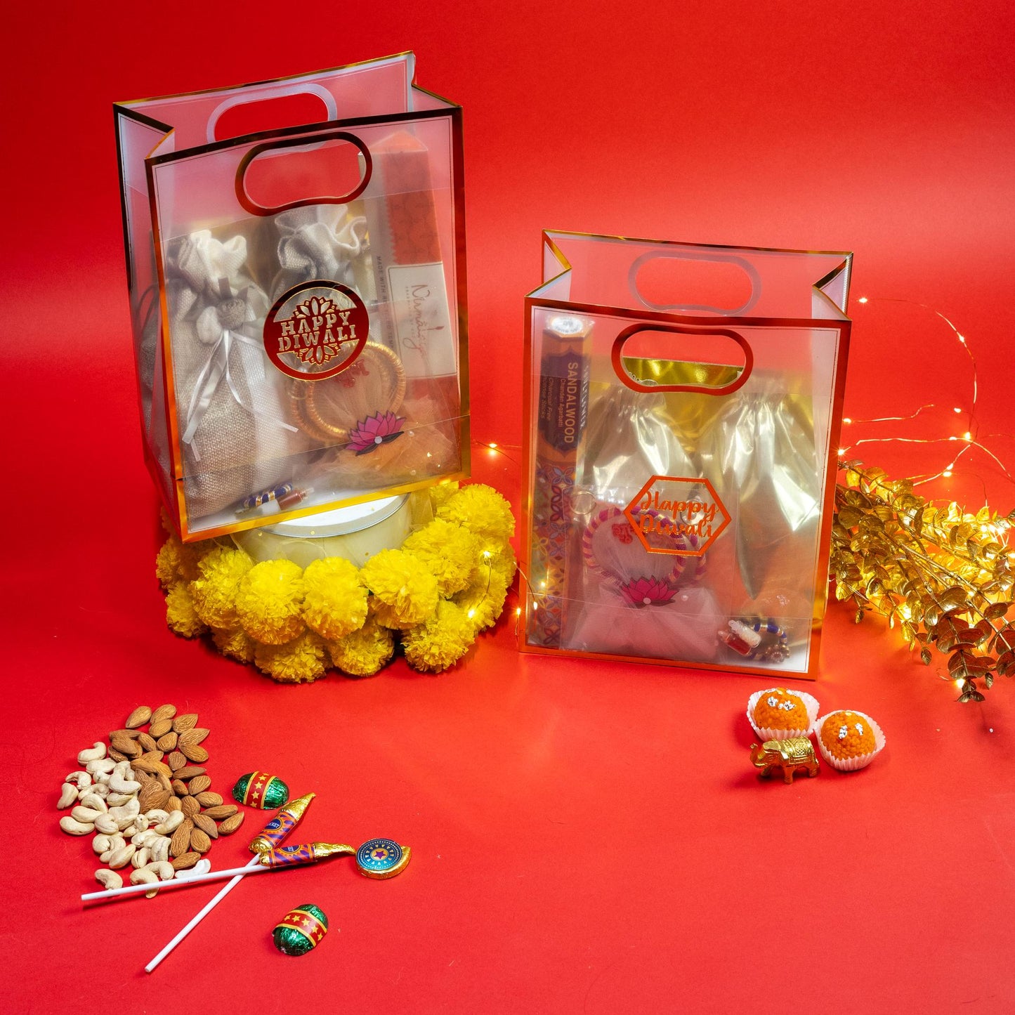 Chamak Dhamak Hamper with Dry Fruits and Pooja Essentials