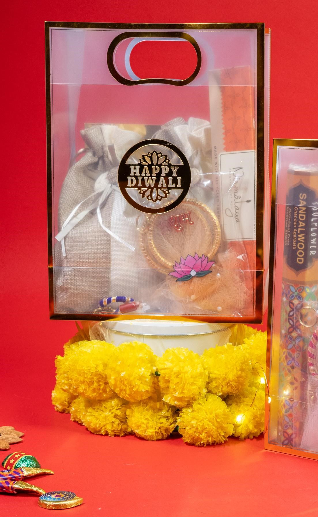Diwali Shining Pack with Dry Fruits and Pooja Essentials