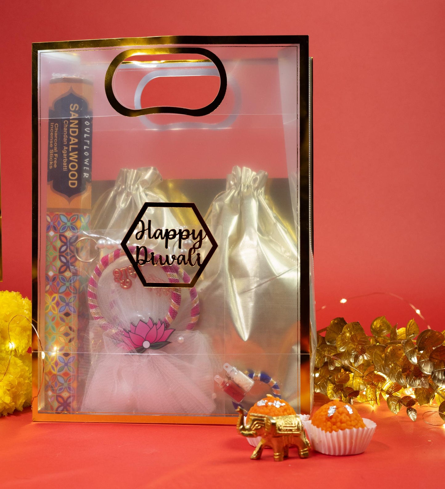 Chamak Dhamak Hamper with Dry Fruits and Pooja Essentials
