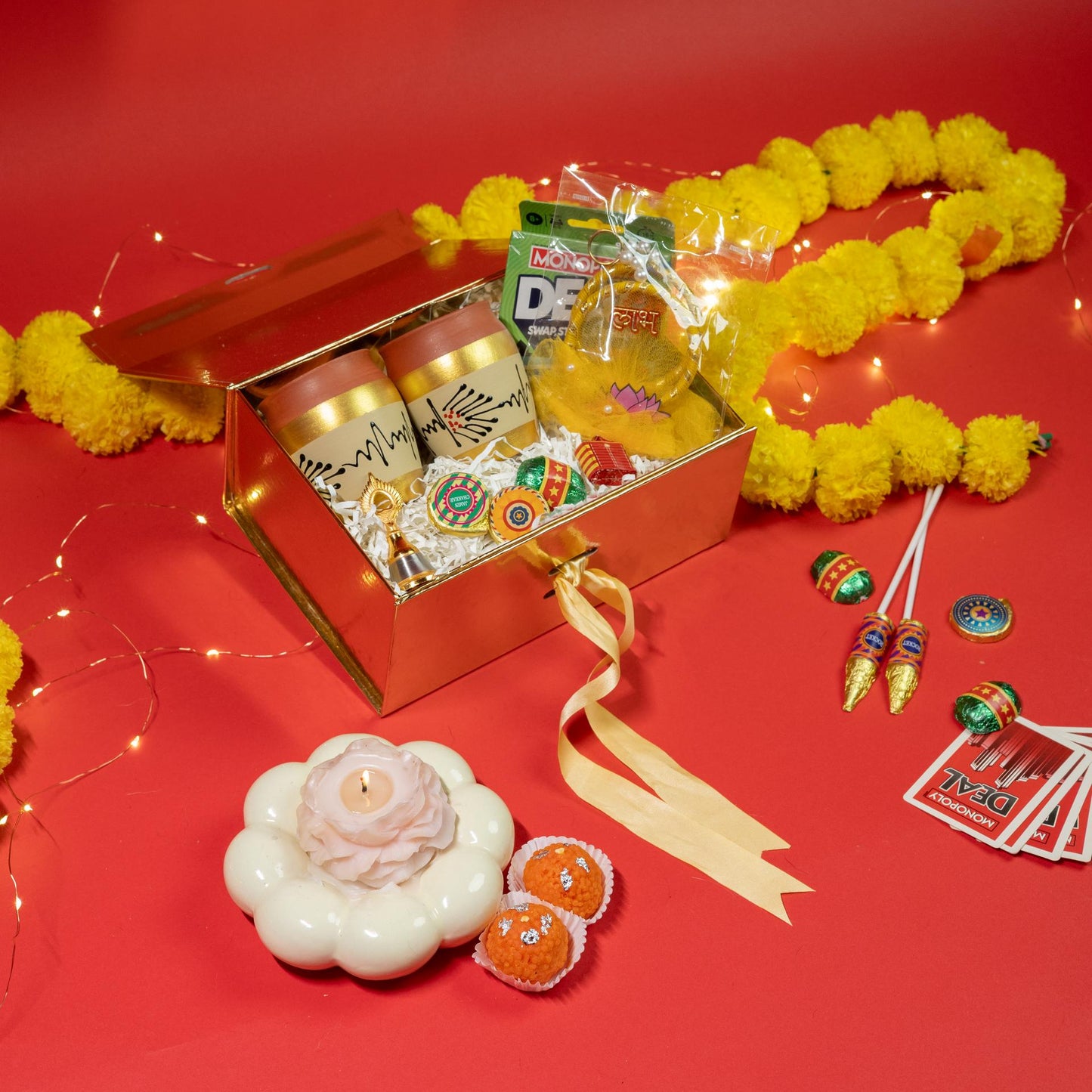 Eternal Lights Hamper with Kulhads, Chocolates, and Festive Essentials