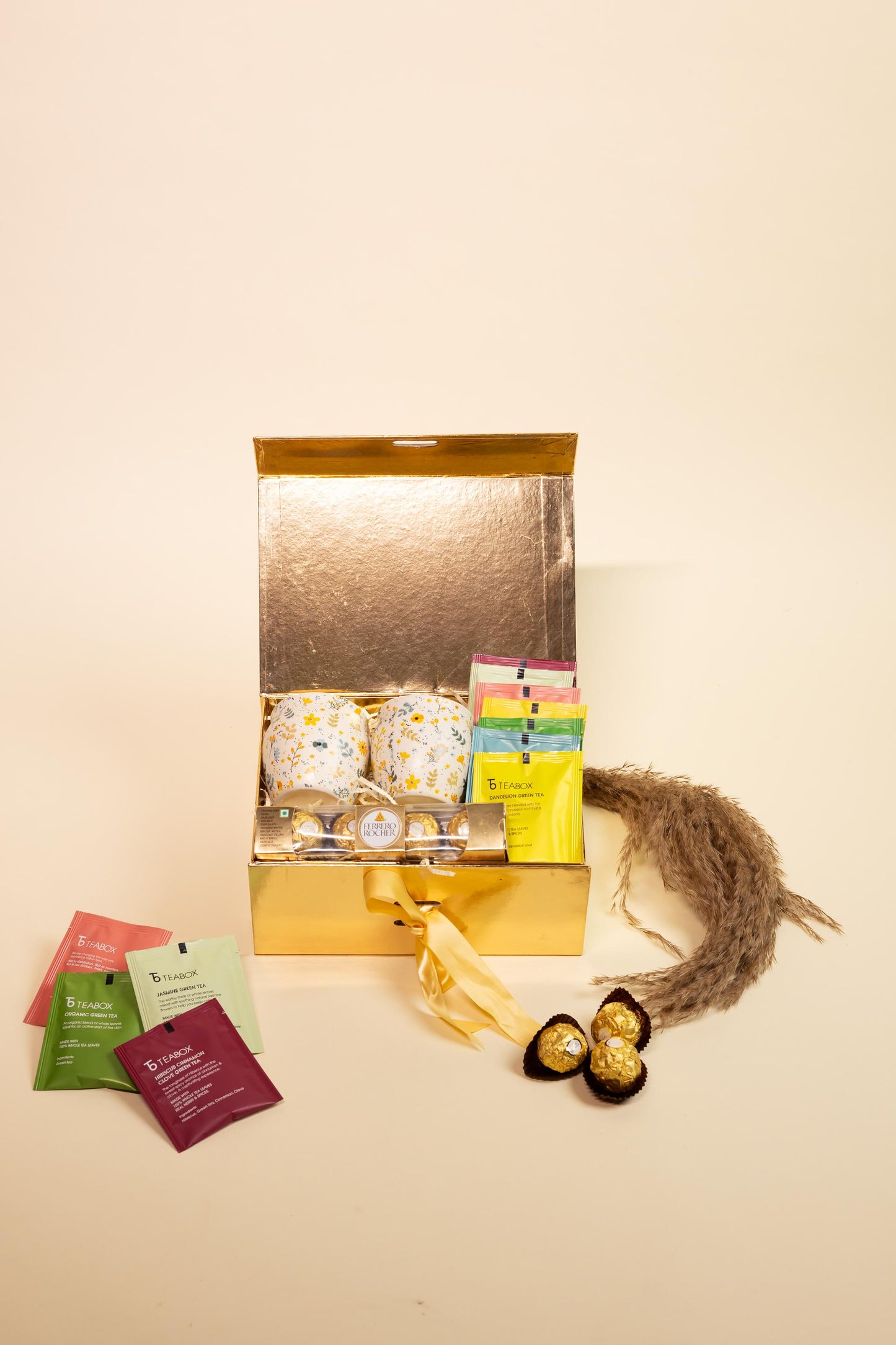 Tea Lite Box Gift – Premium Tea & Chocolate Hamper Set