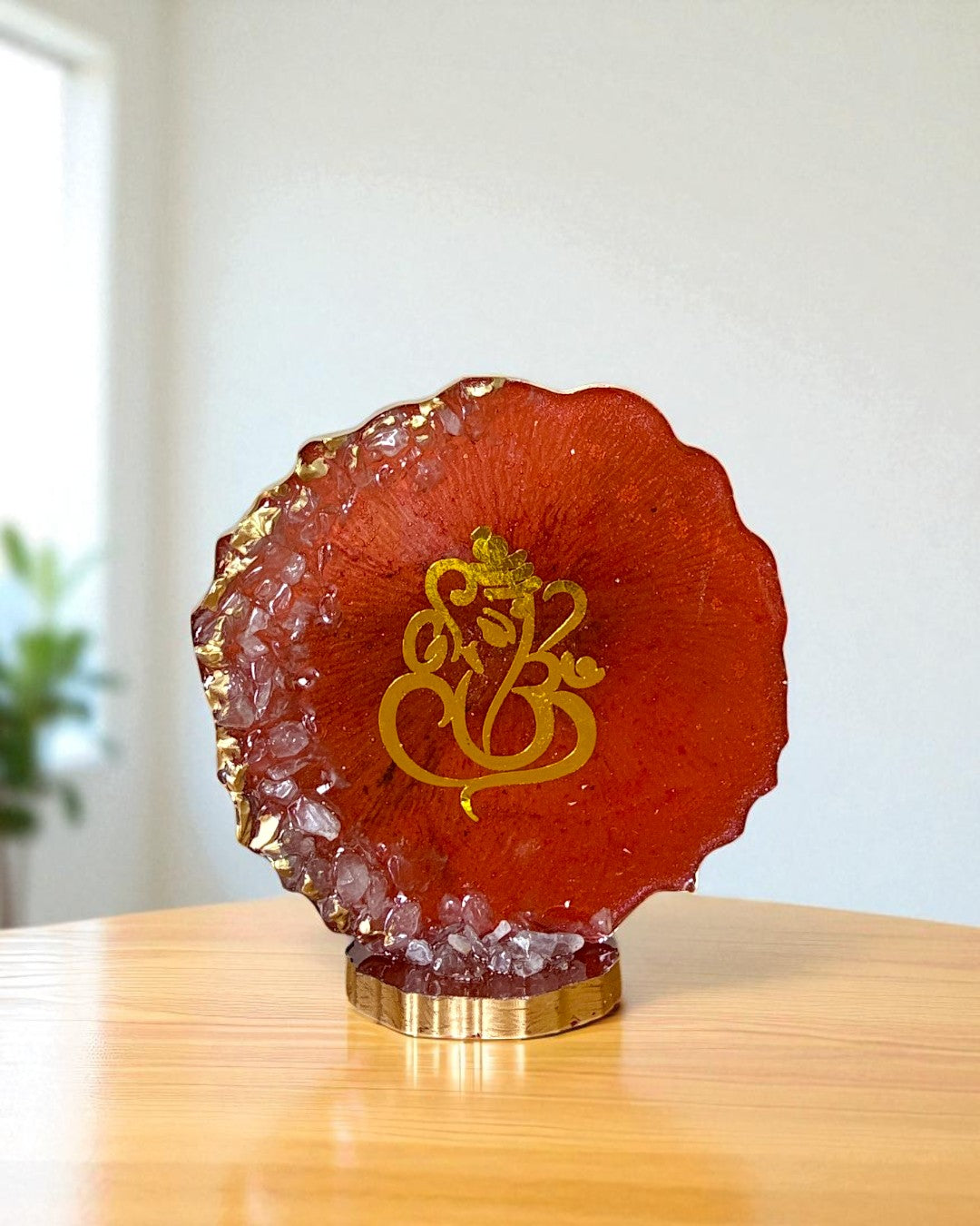 Divine Presence Resin Ganesh Decor Favor – Spiritual Blessing Gift