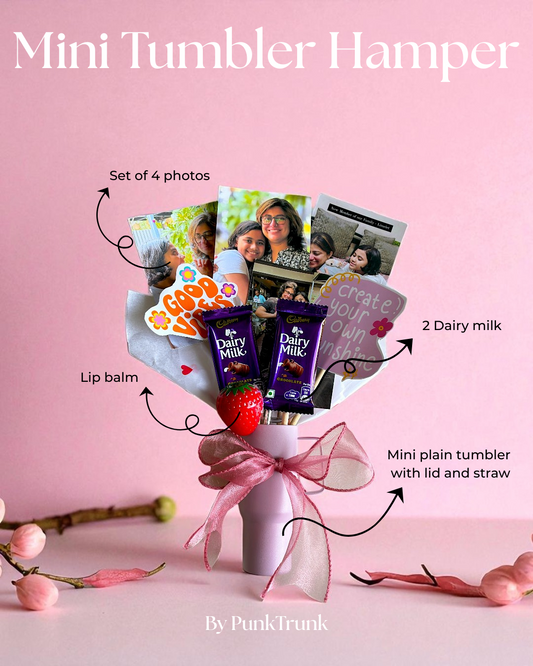 Tumbler Treat Box – Mini Moments Gift Hamper with Chocolate & Accessories