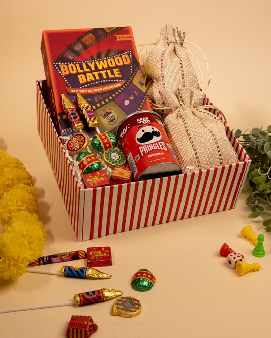 Celebrations Delight Hamper with Nuts, Snacks, Chocolates, and Game