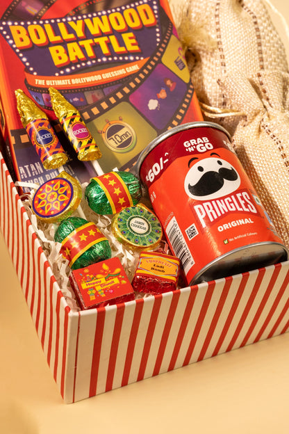 Celebrations Delight Hamper with Nuts, Snacks, Chocolates, and Game