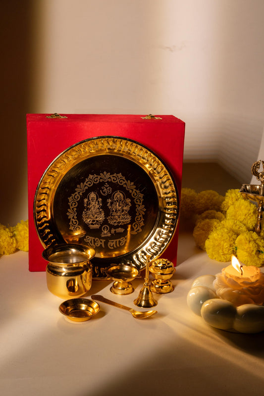 Treasure of Traditions Velvet Pooja Set
