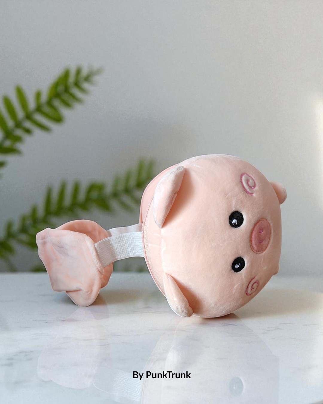 Cute Pig Headrest Eye Mask – Plush Travel Sleep Essential