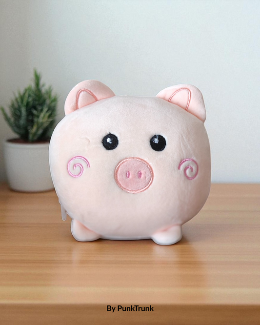 Cute Pig Headrest Eye Mask – Plush Travel Sleep Essential