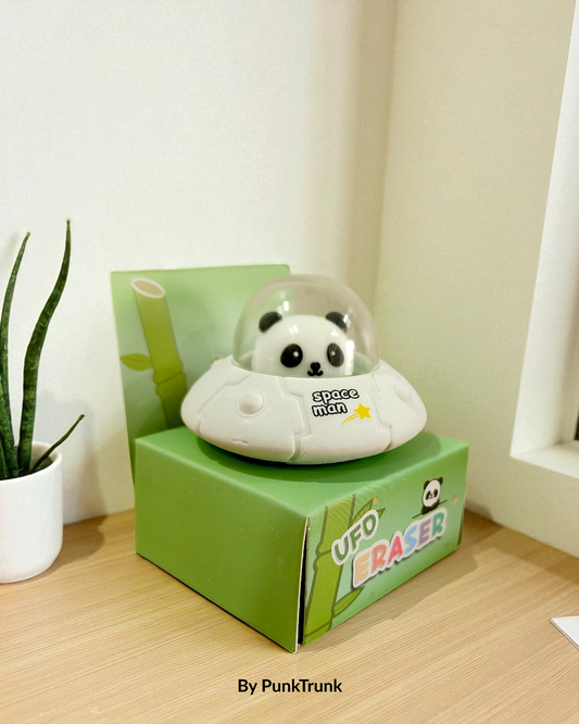 UFO Panda Shaped Eraser & Sharpener