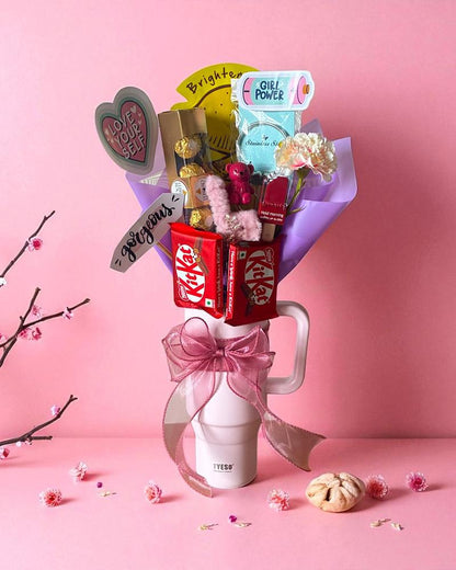 Sister Swag Hamper – Gift Box with Chocolates, Makeup & Accessories