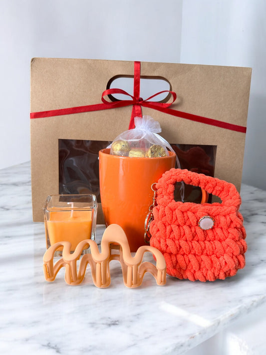 Orange Mom Hamper – Cheerful Gift Box