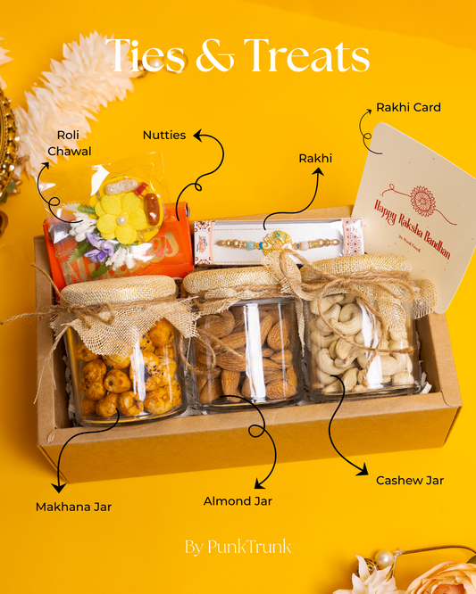 Ties & Treats – Nutty Essentials Box for Raksha Bandhan