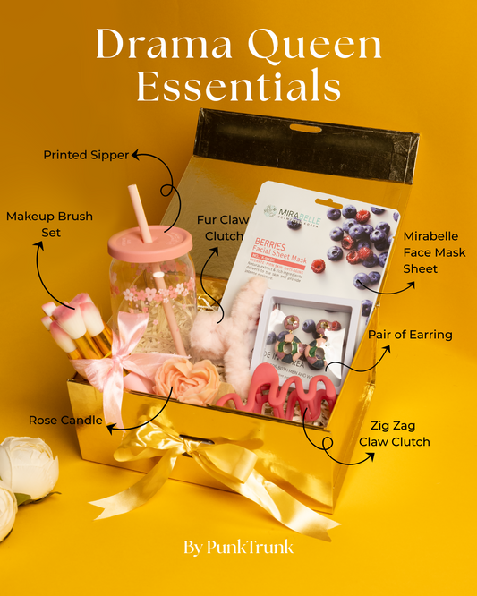 Drama Queen Essentials – Glam Gift Hamper with Makeup, Clutch & Accessories